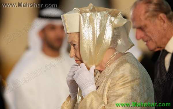 عکس و مطالب جالب روزانه: ملکه بریتانیا در مسجد ابوظبی