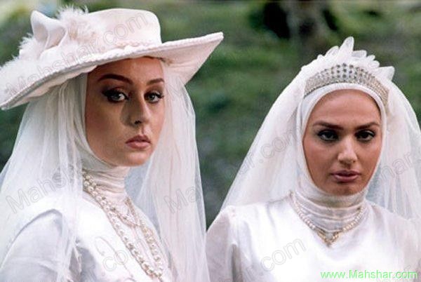 عکسهای بازیگران زن سینمای ایران در لباس عروسی: عکس حدیث فولادوند و مرجان محتشم در لباس عروس