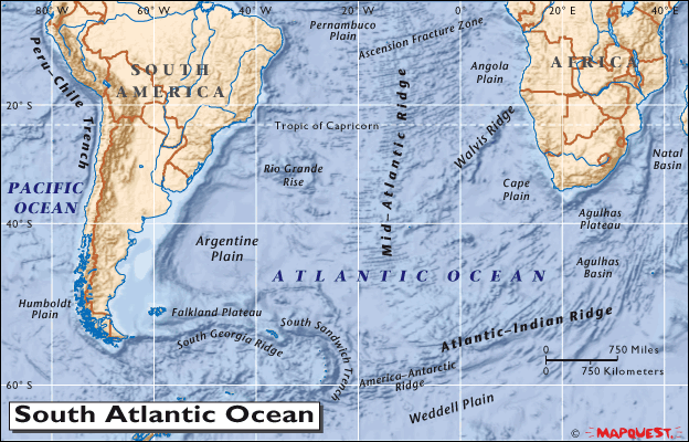 HRW WORLD ATLAS - South Atlantic Ocean